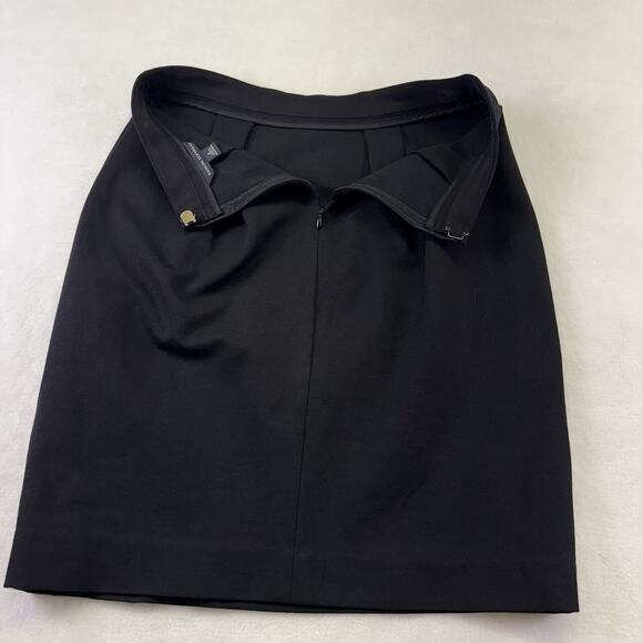 Banana Republic Structured Knee Length Pencil Skirt Black Size 2 Suit Separate - Picture 3 of 11